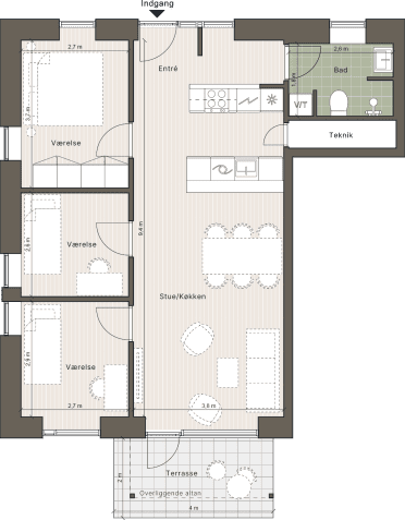 Plantegning for: Industrisvinget 1, 3.01, 4030 Tune