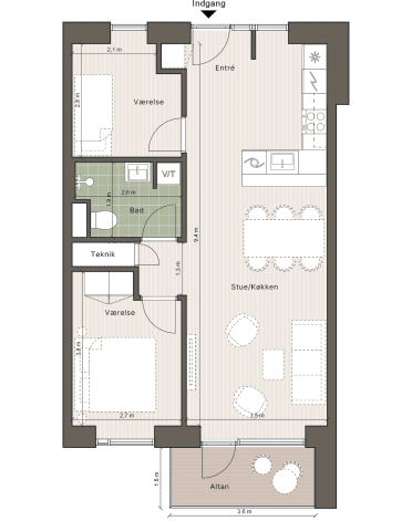 Plantegning for: Industrisvinget 1, 3.13, 4030 Tune