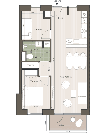 Plantegning for: Industrisvinget 1, 3.14, 4030 Tune