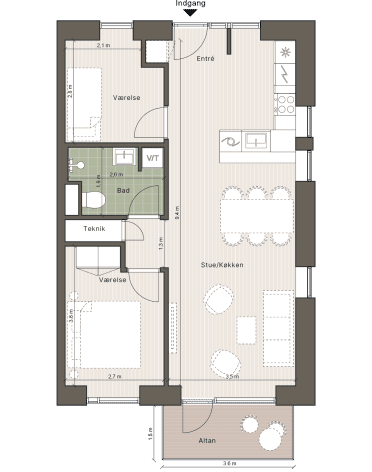 Plantegning for: Industrisvinget 1, 3.16, 4030 Tune