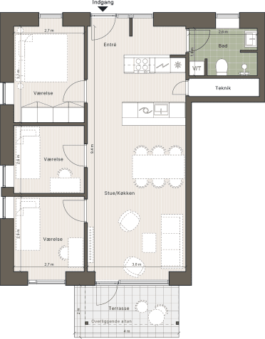 Plantegning for: Industrisvinget 1, 4.01, 4030 Tune