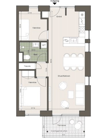Plantegning for: Industrisvinget 1, 4.06, 4030 Tune