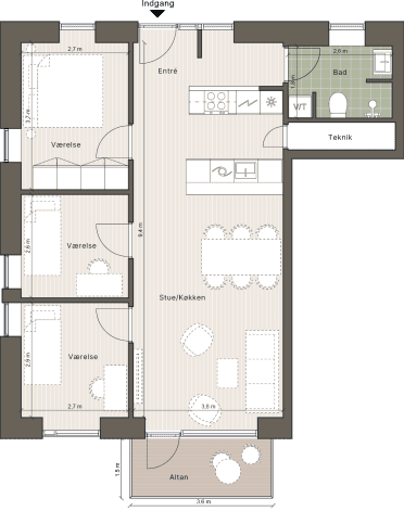 Plantegning for: Industrisvinget 1, 4.11, 4030 Tune