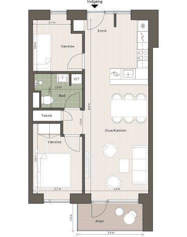Plantegning for: Industrisvinget 1, 4.13, 4030 Tune